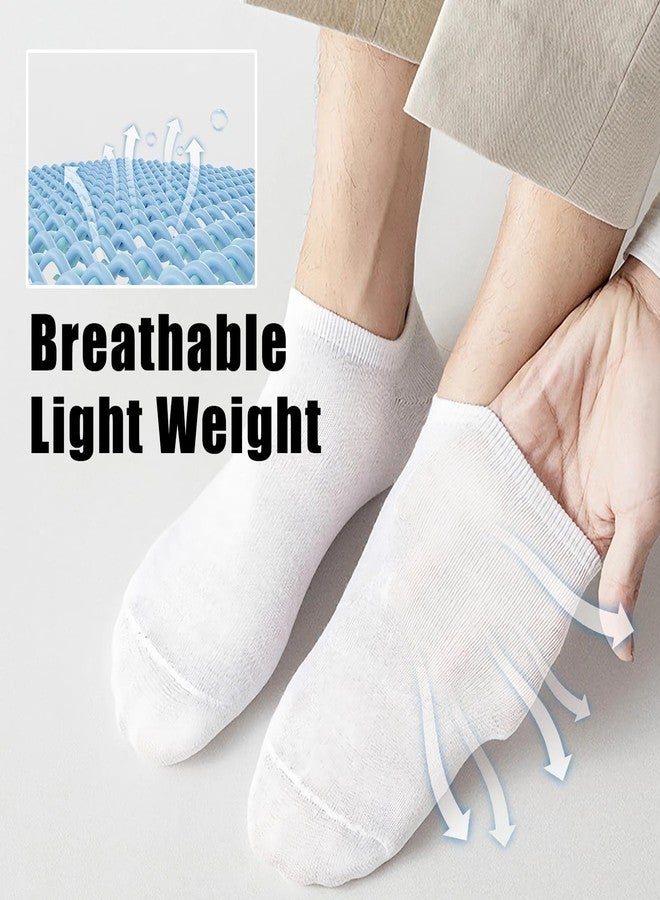 UoUoUosocks 14 Pairs Thin Athletic Low Cut Ankle Socks for Men/Women(10-13 black/white/grey) - Image 4